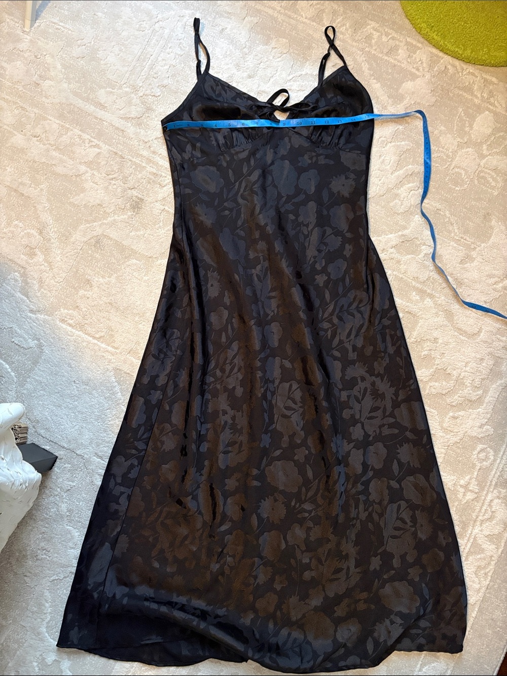 Urban Outfitters Black Floral Slip Midi Dress Whimsigoth Practical Magic Size M
